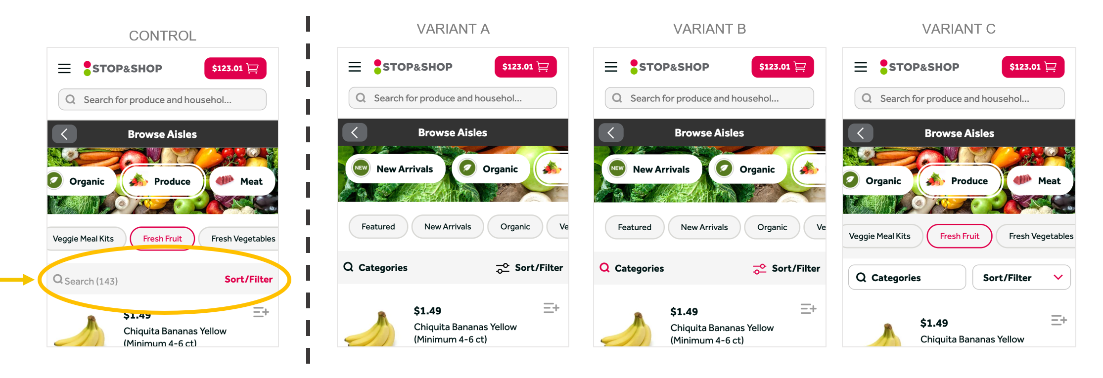 Browse Aisles Redesign